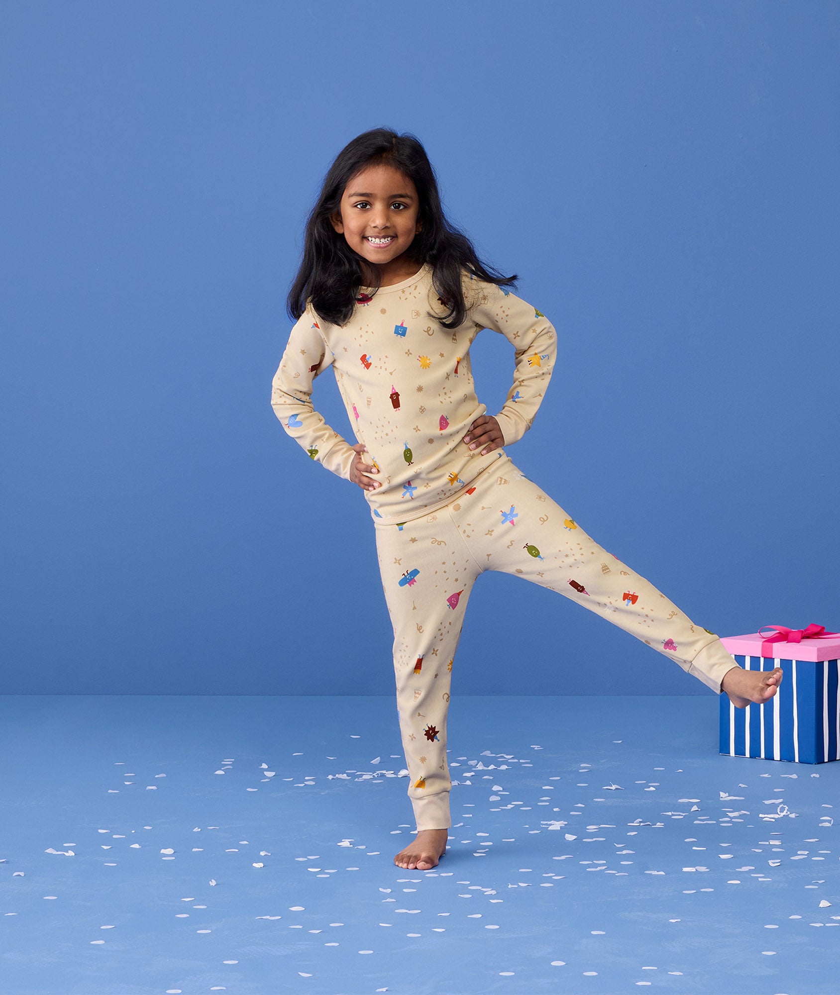 Long Sleeve 2 Piece Pyjamas 1.0 TOG Birthday Blobs ergoPouch UK