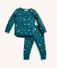 Long Sleeve Pyjamas 0.2 TOG Ocean Blue